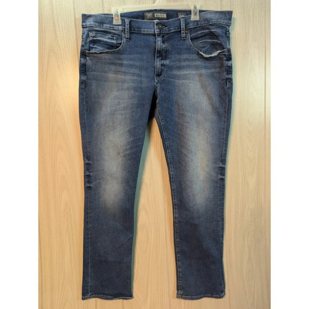 BKE Jeans Mens 38R Blue Mason Medium Wash Taper Denim Western Workwear Stretch